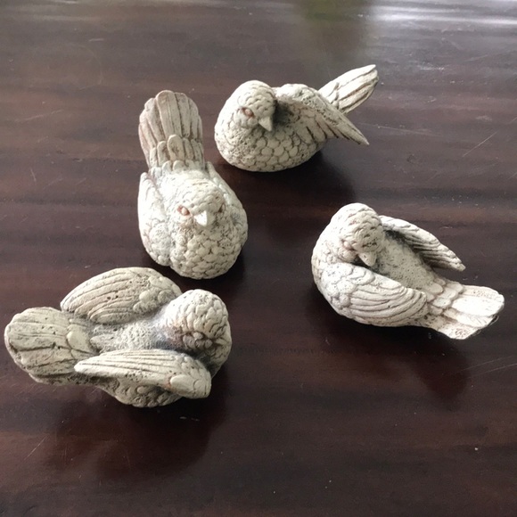Other - Clay • Birds • Set of 4 • Great Accent Piece